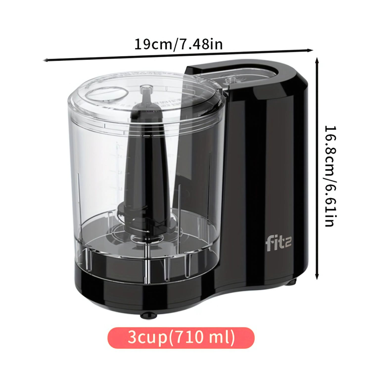 Fit2 chopper with transparent bowl – easy and clean food preparation